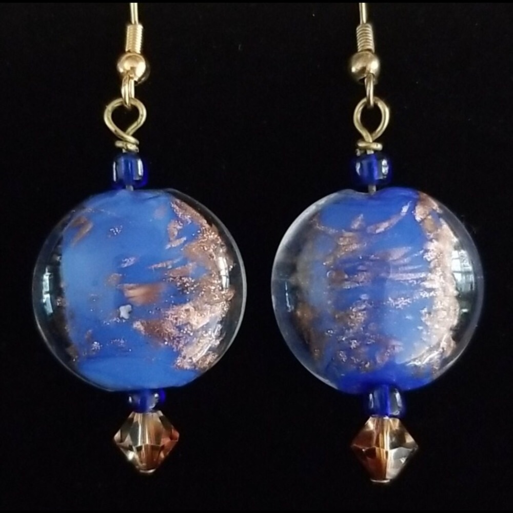 Vintage Murano Glass Handcrafted Earrings